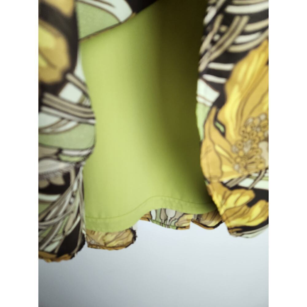 Ann Taylor Loft skirt sz 2 side zip whimsical artsy botanical Careerwear fall - Picture 5 of 9